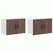 Helloshop26 - Lot de 2 armoires murales de cuisine design moderne avec rangements pratiques 60 x 31 x 40 cm en bois d'ingénierie 02_0053950 - Bois ma