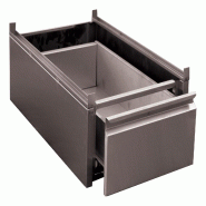 ITALCONCEPT L2G Bloc Inox 304, 1 Tiroir Monobloc Gn1/1 Pour Tables, 180 x 450 x 580mm - 3616350062529