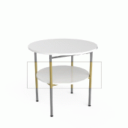 Plateau table Round -  rond en bois Dia.800mm Ep22mm - blanc