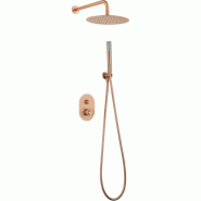 STELLAMEUBLES Ensemble de douche encastré Olimpo Or Rose Brossé - 8435668035408