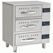 Tiroirs chauffants, 3 tiroirs GN 1/1 825x640x960 mm - VIRTUS - 0651637952066