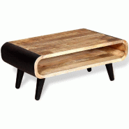 VidaXL Table basse Bois de manguier brut 90x55x39 cm Modèle Atlas Logic Plus - 244008XL