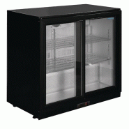 Arrière-bar deux portes coulissantes série G noir 198L | Polar - GL010
