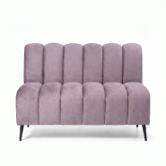 Banquette de restaurant professionnelle CHR Cocoon velours casino violet, 180 cm  France Mobilier CHR - violet 3760326528677