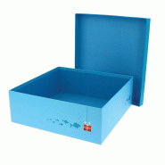 Boite carton carrée Obleue 34x34 - Boite carton carrée Obleue 34x34 -