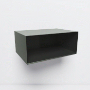 Coffre en tôle - L596xP400xH255mm - gris anthracite