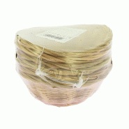 Corbeilles bambou ovales "Chine" en lot de 6 - 15x12x4,5cm - par 24