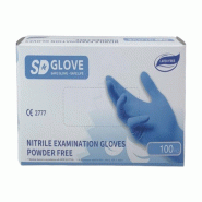 Gants en nitrile bleus, paquet de 100, taille L - L bleu Nitrile 662169324818