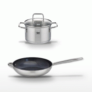Lot Poêle 32 cm Elo Profi Therm Platinum & Faitout 14 cm Elo - gris inox 3176239952025
