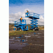 Nacelle élévatrice à ciseaux automotrice Genie GS 3369 RT/DC - ultra-robuste pour terrains accidentés