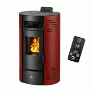 Poêle à granulés étanche Azora 15,1 kW Bordeaux Sannover - 3760401214631