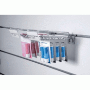 Porte étiquette transparent pour broche tige T - 39x65mm - plastique transparent