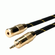 ROLINE GOLD Câble prolongateur 3,5mm audio M / F, Retail Blister, 5 m_0
