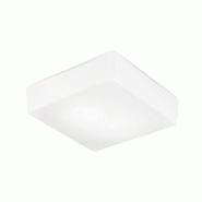 ROSSINI ILLUMINAZIONE Binnie Applique Plafonnier Carré Verre Satiné Raccord E27 Ip20 30Cm - Groupe Rossini - Lampe D'Intérieur En Verre Soufflé -