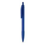 Stylo à bille en plastique - grip en caoutchouc coloré - couleur bleue - 6g Stylo à bille en plastique - grip en caoutchouc coloré - couleur bleue - 6g
