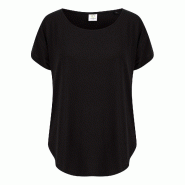 T-shirt femme Noir XS 28% Viscose | 4% Polyuréthanne | 68% Polyester - XS noir 5056375810107