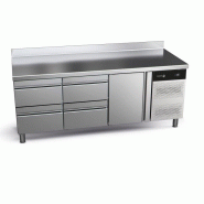 Table réfrigérée positive 3 compartiments 428L avec tiroirs Concept 700 Gastronorm Fagor Professional - avec pieds