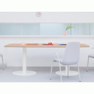 Table de réunion tonneau Tack - pieds tulipe en acier - 200x100 cm ou 240x100 cm