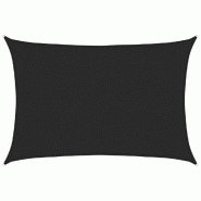 Voile d'ombrage 160 g/m² Noir 3x5 m PEHD Modèle Ombre Sigma - 311734