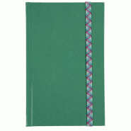 Exacompta Carnet Iderama 11x17 192p./96 feuilles 90 g/m² brochées, élastique de fermeture, coloris vert, ligné - 3370440172139