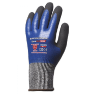 Gant tricoté anti-coupure eurocut n555 eurotechnique double enduction bleu/noir t10 - COVERGUARD - 1crfn10 - 740966 Gant tricoté anti-coupure eurocut n555 eurotechnique double enduction bleu/noir t10 - COVERGUARD - 1crfn10 - 740966