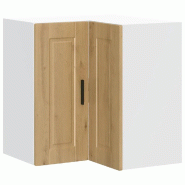Helloshop26 - Armoire d'angle murale cuisine design moderne rangement 57 x 57 x 60 cm en bois d'ingénierie chêne artisanal 02_0050411 - Bois massif