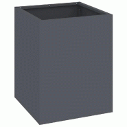 Helloshop26 - Cache-pot de jardin industriel chic 32 x 32 x 40 cm usage extérieur style moderne en acier anthracite 02_0052455 - acier 3000237429350