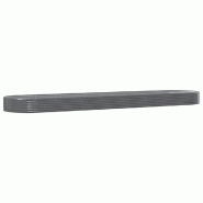 Helloshop26 - Jardinière bac lit surélevé plantes fleurs terrasse jardin de jardin acier enduit de poudre 600 x 140 x 36cm gris 02_0039678 - gris a