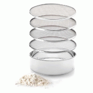 Lacor - 68342 - 4 Tamis à mailles interchangeables 25 Cm. - gris inox 68342