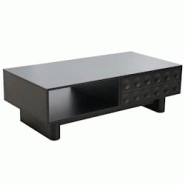 Oviala Business Table basse rectangulaire L120 cm noir - noir Bois massif 113585 Oviala Business Table basse rectangulaire L120 cm noir - noir Bois massif 113585