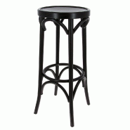 Tabouret de bar d'intérieur en bois New Orleans coloris Noir