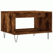 VidaXL Table basse chêne fumé 60x50x40 cm bois d'ingénierie Modèle Aero Nordique - 829257