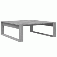 VidaXL Table basse Sonoma gris 100x100x35 cm Bois d'ingénierie Modèle Sirius Design - 816000