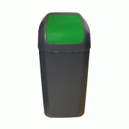 WellHome - Poubelle avec Couvercle Basculant 15L, Couleur Verte - vert plastique WH13804