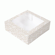 Boite pâtissière avec fenêtre The Pack Deco nano micro 26x26x8cm - par 50