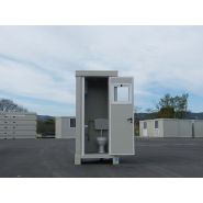 Bungalow sanitaire de chantier avec un WC à l'anglaise et un lave-main - S1