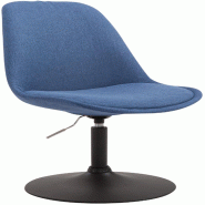 CLP Chaise de salle à manger Maverick tissu avec pied trompette Bleu/Noir - bleu textile 152617110