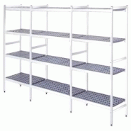EURAST - Étagères en duralumin 4 niveaux - 3571x470x1700 mm - 35714400 - inox 35714400 EURAST - Étagères en duralumin 4 niveaux - 3571x470x1700 mm - 35714400 - inox 35714400