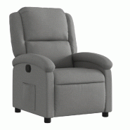 Fauteuil inclinable en tissu gris foncé Modèle Seloria - 371752