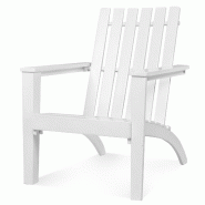 Helloshop26 - Chaise de jardin 69 x 73 x 85 cm design ergonomique résistance intempéries style rustique en bois d'acacia blanc 20_0011191 - blanc Bo