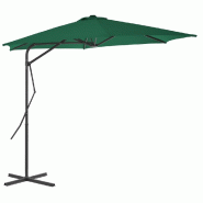 Helloshop26 - Parasol d'extérieur avec mât en acier 300 cm vert 02_0008196 - vert acier 3000438482727