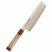 Hezhen - Nakiri Damas cuivre 18 cm - série X05C - fabriqué en acier damas cuivre 37 couches - multicolore X05C-XC