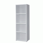 Kit d'étagère simple Flexia blanc avec 3 étagères 63x47x196cm
