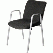 LE LOT DE 5 FAUTEUILS EMPILABLES BEST TISSU 100% ACRYLIQUE GRIS LE LOT DE 5 FAUTEUILS EMPILABLES BEST TISSU 100% ACRYLIQUE GRIS