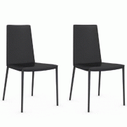 LOT DE 2 CHAISES ITALIENNE BOHEME  GRIS