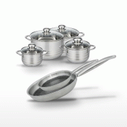 Lot de 2 Poêles 24/28cm & 4 Faitouts 14/16/20/24cm Elo Relief Solution - gris 3176239942637