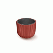 Prosperplast - Jardinière couleur terre cuite avec réserve d’eau, collection MILLY - 23,9x23,9x19,7 cm, capacité de 7 L - orange plastique polypr