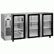 Réfrigérateur bar avec 3 portes battantes en verre, 587 litres, -2°/+8°C - version inox 2065x565x890 mm - VIRTUS - 0615402699914 Réfrigérateur bar avec 3 portes battantes en verre, 587 litres, -2°/+8°C - version inox 2065x565x890 mm - VIRTUS - 0615402699914