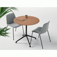 Table ronde en placage bois de chêne Lex Inclass Table ronde en placage bois de chêne Lex Inclass