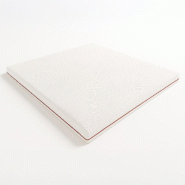 THE WHITE STONE Topper king size 180 X 200 mousse mémoire 9 zones | Hauteur 5 cm | Anti-allergique - blanc multi-matériau ALADINOH5-180X200X5